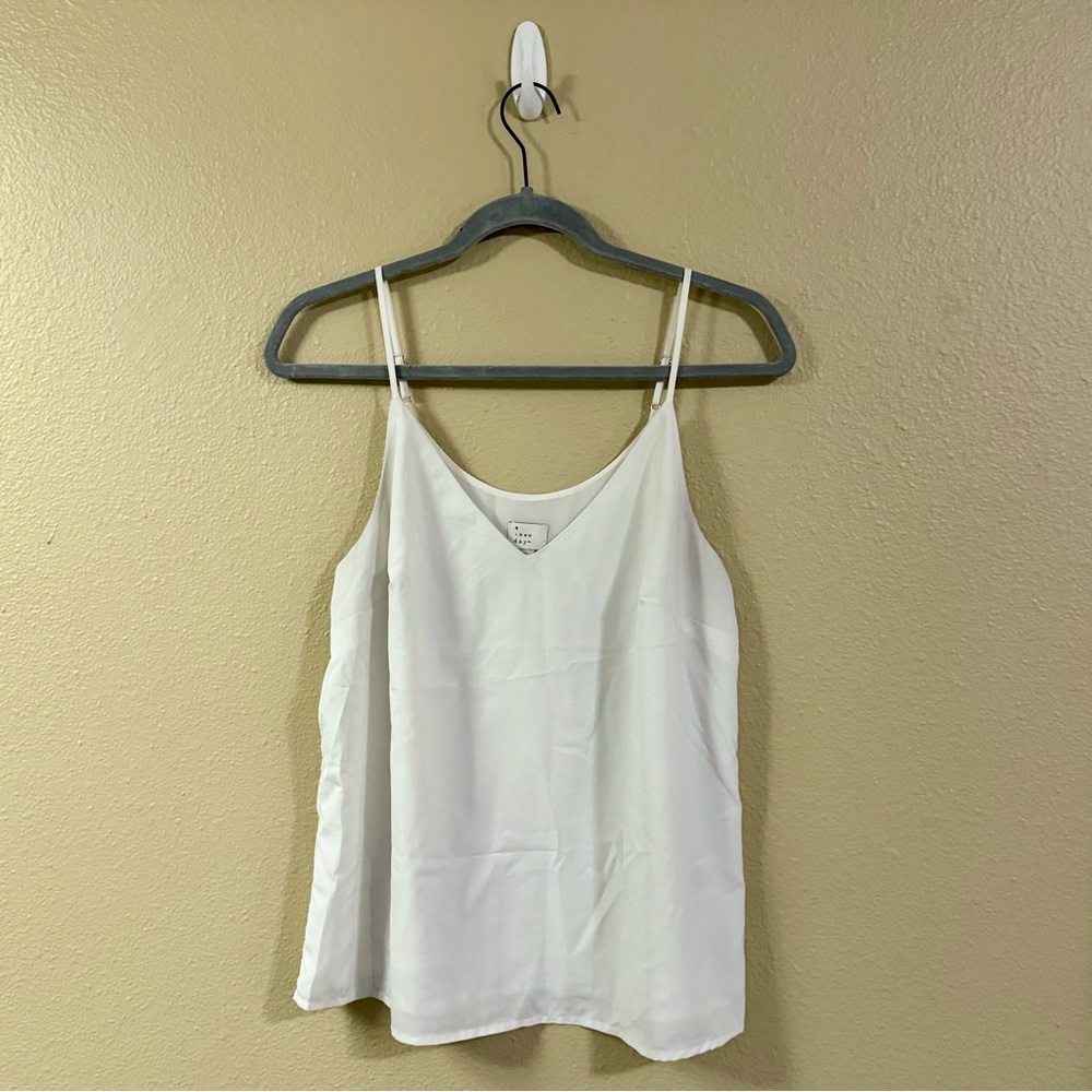 A New Day white lux tank top